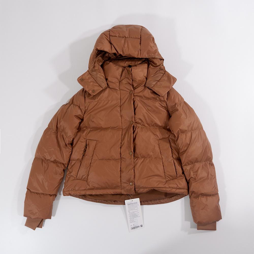 Куртка с капюшоном Lulu Short из утиного пуха, устойчивая к холоду: 4-сетчатый пуховик, съемный и теплый для фитнеса осенью/зимой