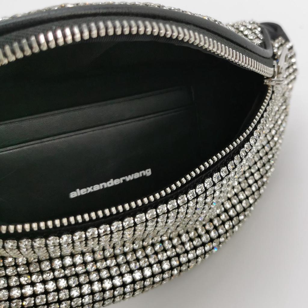 [Pre-Owned] Attica Series Adjustable Rhinestone Chain Internal Leather Logo Decoration Cowhide And Sheepskin Mini Shoulder Crossb - Excellent #1JYQ1X4