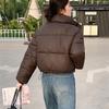 Зимняя женская одежда Укороченные куртки Парки Теплые пальто с воротником-стойкой Утепленная куртка-пуховик на молнии Толстая куртка-хлеб Маленькая куртка