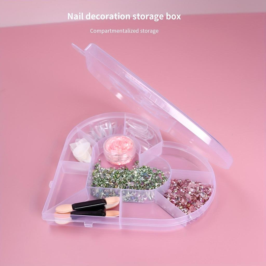 2 шт., прозрачная коробка для хранения украшений в форме сердца, ящик для хранения ювелирных изделий для организации ювелирных изделий