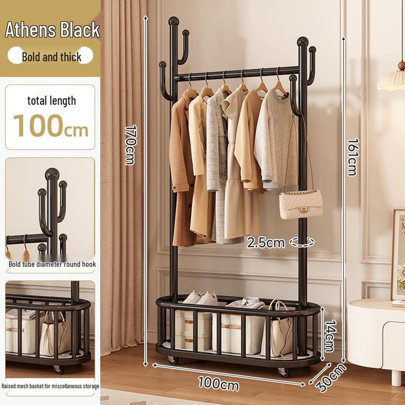 Internet-Famous Mobile Coat Rack: Bedroom Floor Hanger for Drying & Displaying Clothes Indoors