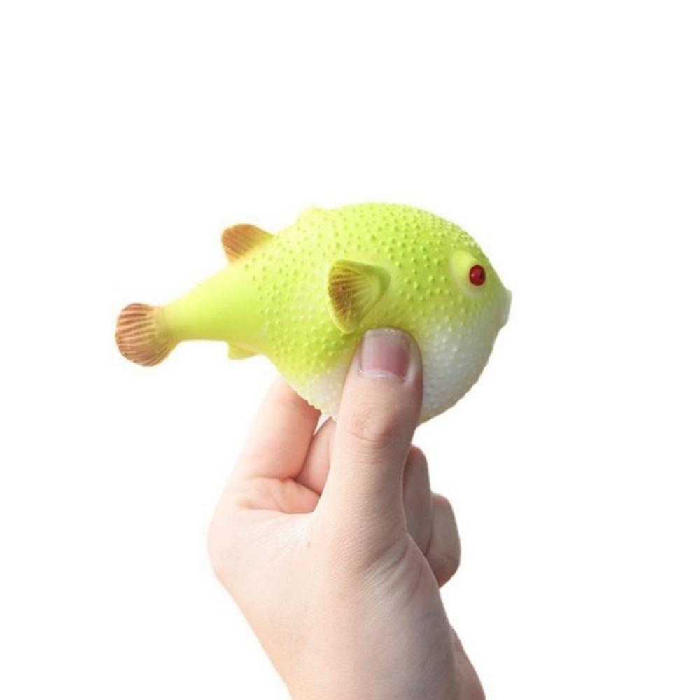TPR Cute Pufferfish Stress Relief Toy Fall Prevention Decompression Slow Rise Stress Relief Toy Springback Soft Pinch Soft Toys