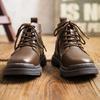 Мужской уличный стиль осень повседневная мужская обувь средней высоты из коровьей кожи американская рабочая обувь обувь из кожи с высоким верхом зимние ботинки