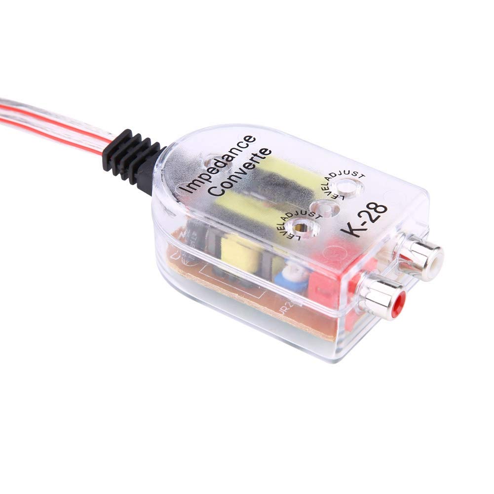 Fabater Автомобильный аудио высокоуровневый в низкоуровневый преобразователь CD-усилитель Удобный аудио высокоуровневый в низкоуровневый Сабвуфер для автомобильного аудио усилителя Регулятор, Преобразователь,