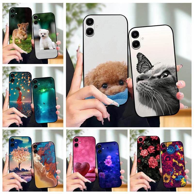 Модный мультяшный чехол для Samsung A06 Чехол A16 4G 5G Мягкий силиконовый ТПУ Чехол для телефона для Samsung Galaxy A05 A05S Защитные оболочки