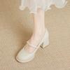 2025 Spring New Niche Design Female Mary Jane High Heels Soft Sole Not Tired Foot Comfortable Temperament Lady Single Shoes