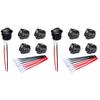 5/10Pcs ON/OFF Round Rocker Switch MINI Toggle Switch 2 Pin SPST Push Button Switch DC 12V-24V 20mm with Wires for Car RV Boat