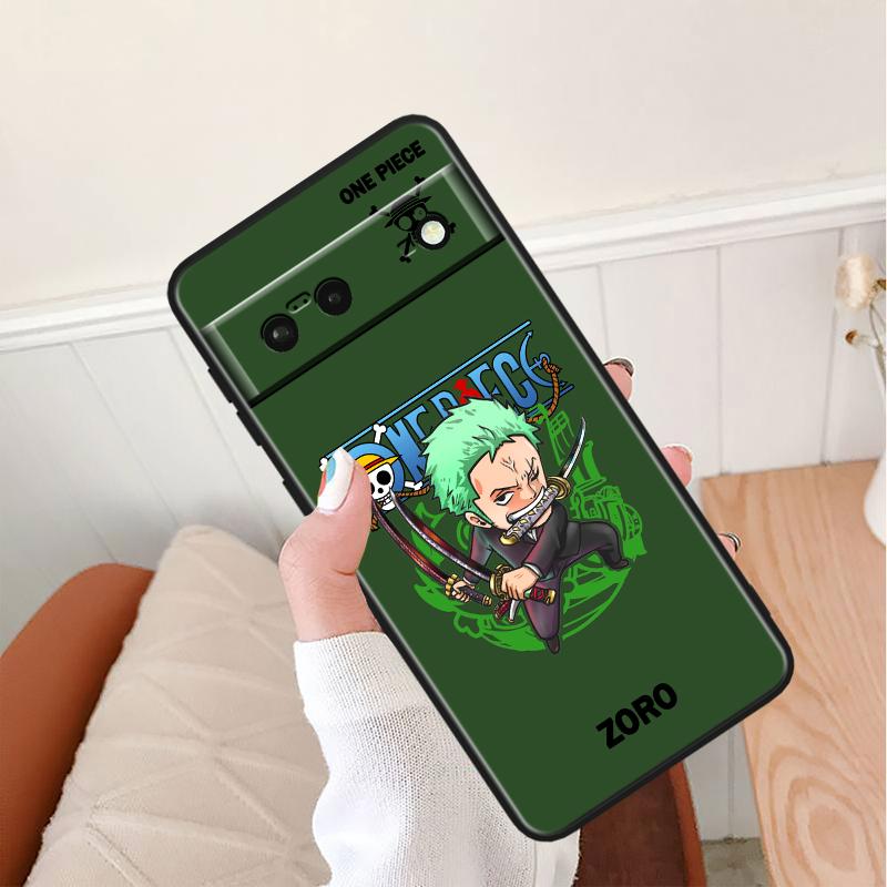 Цельный противоударный чехол Luffys для Google Pixel 8 7A 6A 5A 5 4 4A XL Pro 5G, черный чехол для телефона, мягкий чехол для телефона Fundas Capa