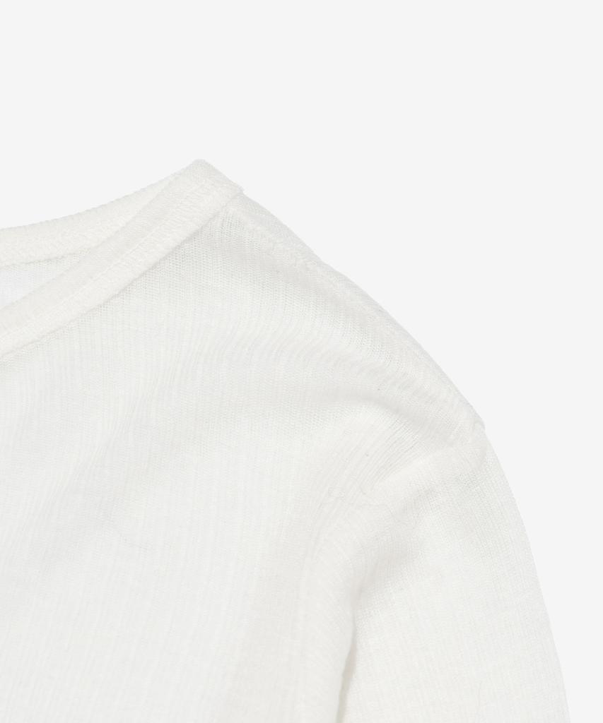 SEOUL APPAREL Мягкая строчка Тонкий с длинным рукавом (слоновая кость)