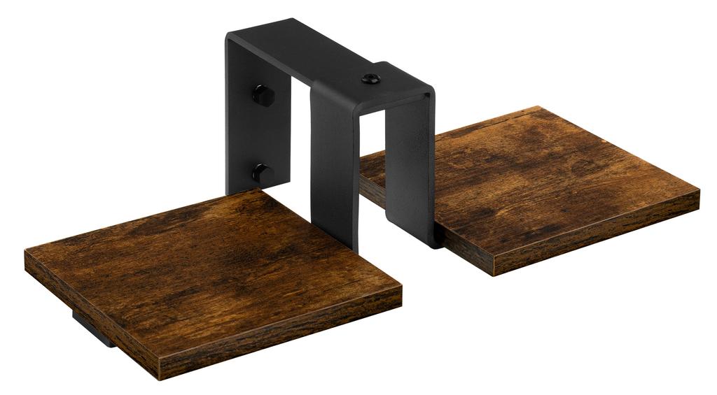 Black FERNANDO RUSTIC loft flower stand, aged oak