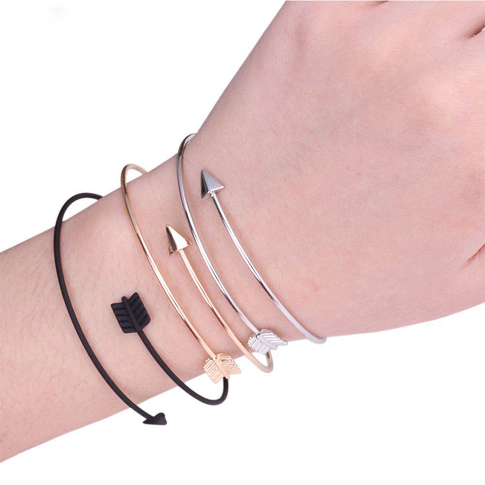2 шт. Женский готический регулируемый открытый браслет-манжета Стрела Наплечная манжета