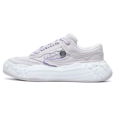 Mihara X  FM-15 Холщовые кроссовки с круглым носком на шнуровке, низкие, повседневные, женские, сиренево-серые, F12W224301FGL