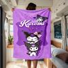 1pc Cute, Purple, Kuromi RV Blanket, Digital Printed Flannel Blanket, Multi-Purpose Four Seasons Hypoallergenic Quilt for Sofa, Bed, Office,
