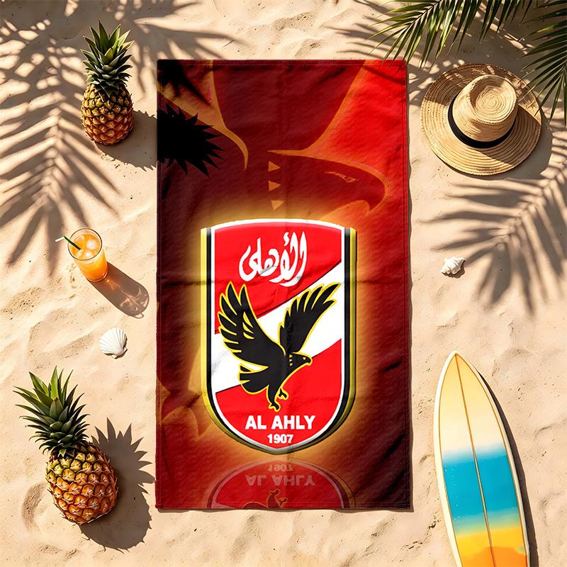 Al ahly (14) Theme Beach Towel Sand Resistant Soft And Comfortable Suitable For The Pool Camping Yoga And Diving A Travel Essential