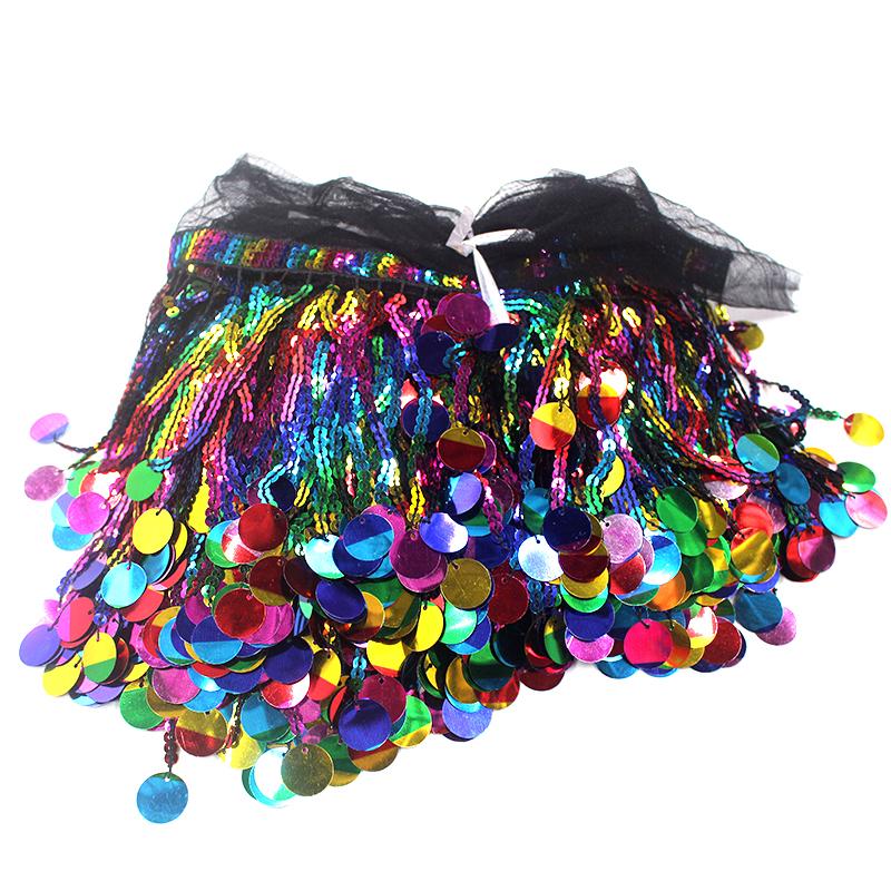 Lucky 15 cm 10 Yards Per Roll Sequin Fringe Latin Dancing Sequence Trimming Beads Tassel Round Sequin Belt Fringe Dance