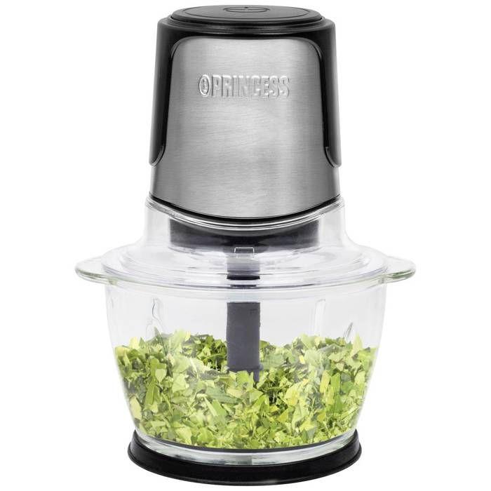 Hachoir Princess Power 1 L 300 W - Bol en verre - 2 lames en acier inoxydable