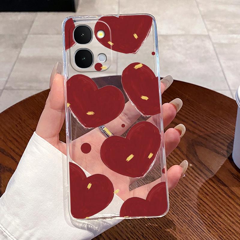 Чехол для Vivo iQOO Z11x Y51 Pro 5G Чехол Эстетичный Милый Кот Мультяшный Модный Мягкий Силиконовый Задний Чехол Прозрачный ТПУ Чехол для Телефона
