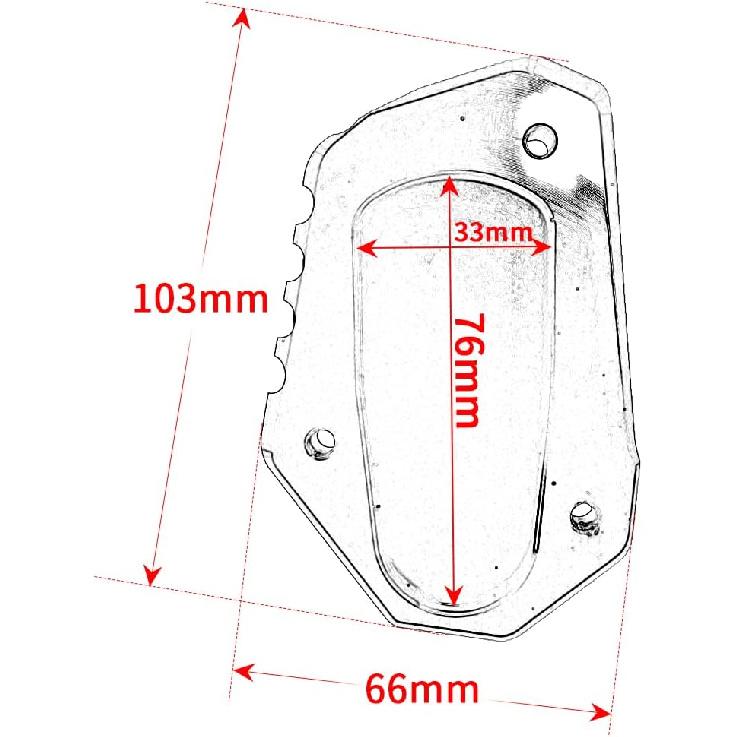 For Suzuki GSX-S 1000GT 2022 Motorcycle CNC Support Extension Plate Kickstand Side Stand Pad gsxs 1000 gt gsxs1000gt Accessories (blue)