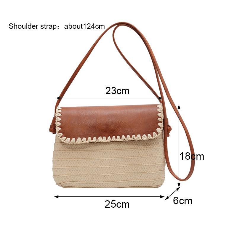 Новая французская винтажная плетеная сумка из соломы Простая и модная сумка через плечо Плетеная сумка Осень Вестернизированная повседневная сумка кроссбоди ARI
