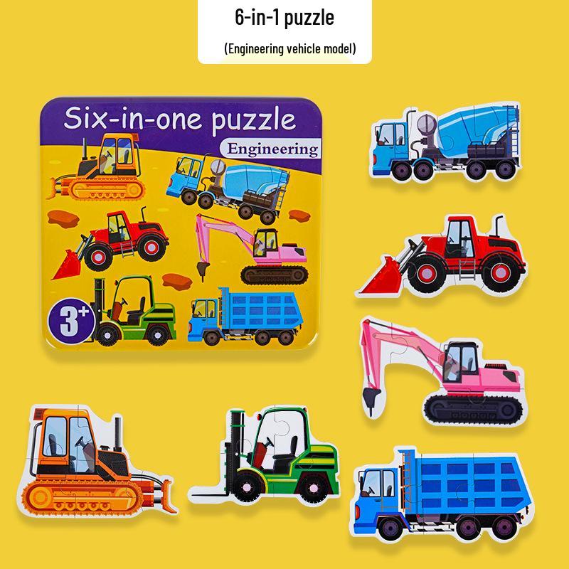 Подарочная коробка с пазлом для малышей и детей ясельного возраста с животными: Развивающая когнитивная игрушка для раннего обучения