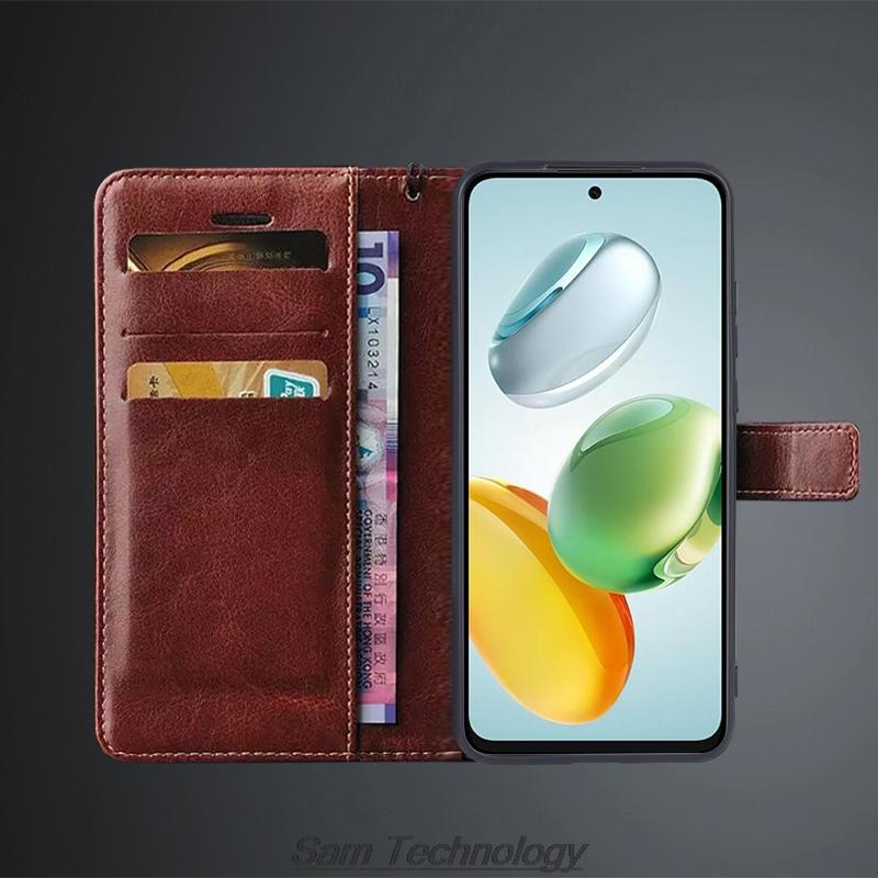 Чехол-держатель для карт для Huawei Honor X7c ALT-LX2 / X7C 5G ALT-NX1 из искусственной кожи с откидной крышкой в стиле ретро, чехол-кошелек Capa Fundas Coque