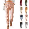 Women's Sweatpants Spring New Ruffle Elastic Waistband High Waisted Pants Ladies Casual Pants