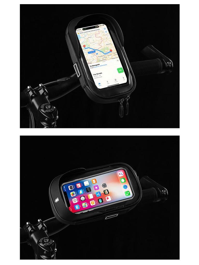 Водонепроницаемая многофункциональная сумка-держатель для телефона для велоспорта и мотоспорта с доступом к сенсорному экрану