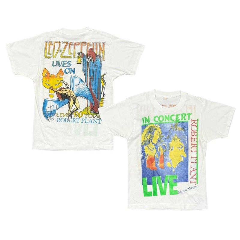 Hot Summer LED ZEPPELIN Multicolor White Light Winter Retro Pattern Printed American Cotton ShortSleeved TShirt for Men