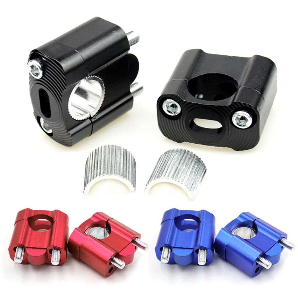 1 Pair CNC 22mm 28mm Off Road Motorcycle Bar Clamps Handlebar Risers Adapter for 7/8" 1-1/8 Pit Dirt Motorbike Accessories