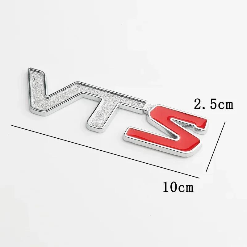 VBTO1 3D Metal VTS Logo Rear Trunk Side Fender Emblem Badge Sticker Decals for Citroen C3 Aircross C4 Picasso Cactus C1