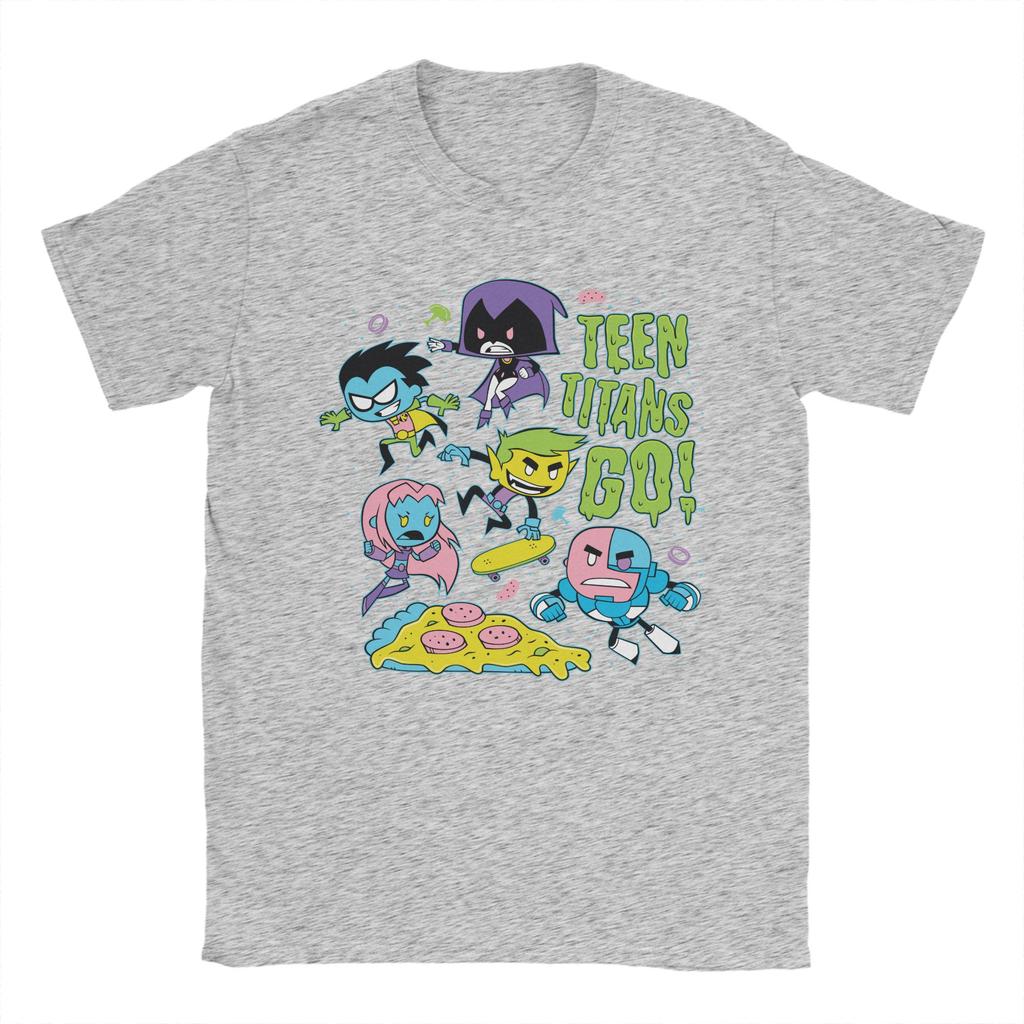 Футболки Teen Titans Go Gnarly 90's Pizza Graphic T-Shirt для мужчин и женщин, уникальные хлопковые футболки с круглым вырезом, идея подарка, одежда
