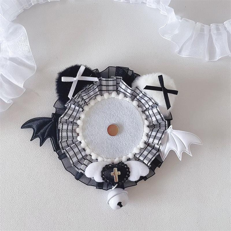 Diy Handcrafted Lace Anime Badge Holder Badge Base Itabag Pins Photo Display Bracket Ribbon Decoration For Ita Bag Ornament