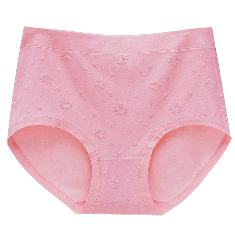 Pure Cotton High-Waisted Women's Briefs - Tummy Control, Breathable, Antibacterial, Comfortable, Plus Size, Short Leg Openings