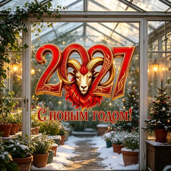 Новогодние наклейки на окна 2027, Двусторонние красно-золотые наклейки-барашки, Многоразовые ПВХ наклейки на стекло для окон, Статические наклейки для дома, школы, офиса