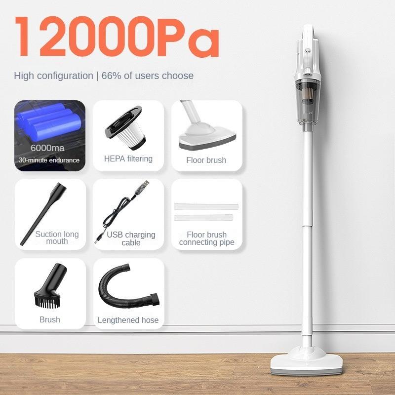Car Wireless Vacuum Cleaner Household Small High-Power Dust Collector Handheld Silent Mite Removal Vacuum Cleaner 120W
