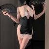 Erotic underwear, ancient charm, sheer lace, seductive, bareback, sexy, cheongsam, slit, hip-hugging, no-take uniform 1275
