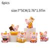 Adorable 6 Piece Lina Bell Cute Fox Pvc Figurine Set For Car Decor And Collectibles