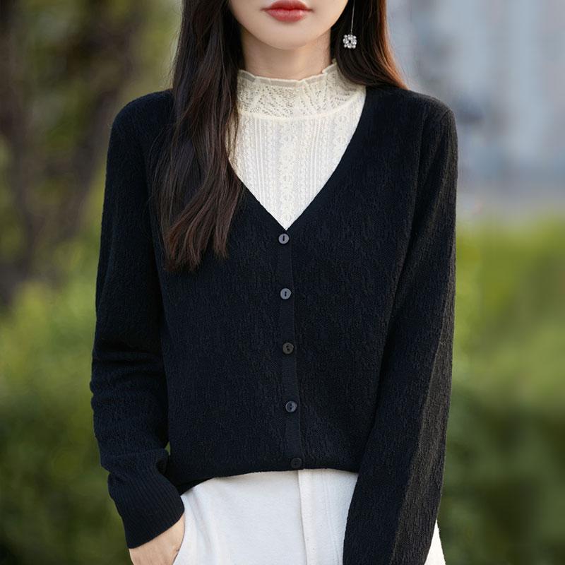 Женский кашемировый свитер Qinghe Cashmere 50% шерсть 50% шелк Женский осенне-зимний кашемировый пуловер Мягкий и теплый