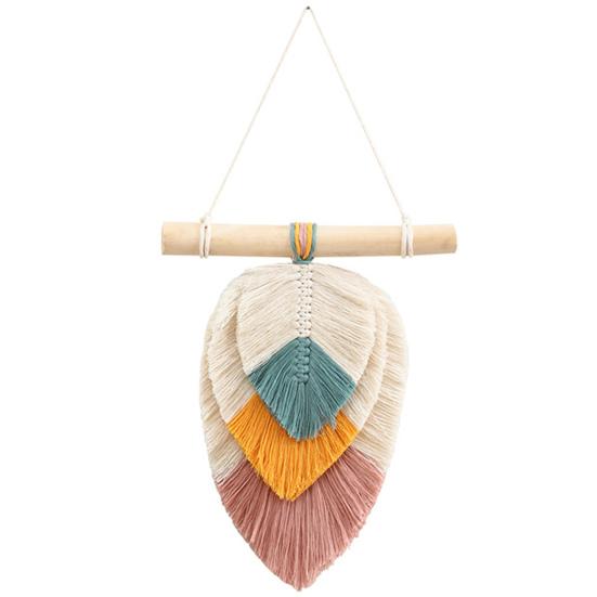 Настенный гобелен в скандинавском стиле с кисточками в стиле пэчворк, хлопковый гобелен ручной работы, товары для дома