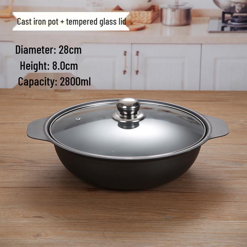 Глиняный горшок Huang Men Ji - Чугунный горшок для риса и курицы, Горшок для хрустящего риса, Жаропрочный хот-пот