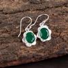 Natural Green Onyx Gemstone 925 Sterling Silver Jewelry Handmade Earrings 1.30" EE-11-13