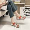 Мода 2024 Лето Повседневная обувь на платформе для женщин Открытый носок Женские тапочки на танкетке Ретро Поддержка свода стопы Ортопедические женские сандалии