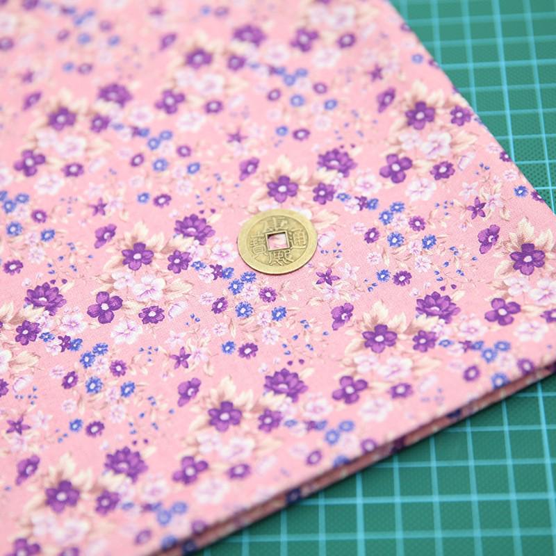 Простая синяя хлопковая и льняная ткань для вышивки своими руками и ручного пэчворка