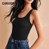 Women's New Slim Sexy Solid Colour Jacquard Hundred Spice Tank Top