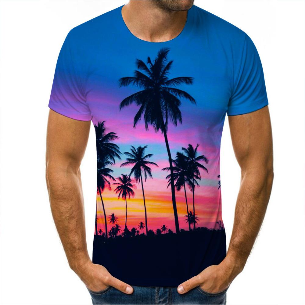 Мужская 3D футболка, летняя верхняя одежда, футболки с цветочным 3D принтом, модные футболки с круглым вырезом, мужские повседневные футболки с короткими рукавами