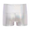 Girls Metallic Shiny High Waist Dance Shorts Bottoms Activewear Sports