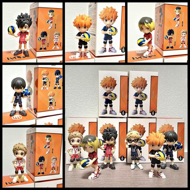 Высокое качество с коробкой 6 шт./комплект Аниме Haikyuu Волейбольные парни ПВХ 9 см Фигурки Модель Игрушки