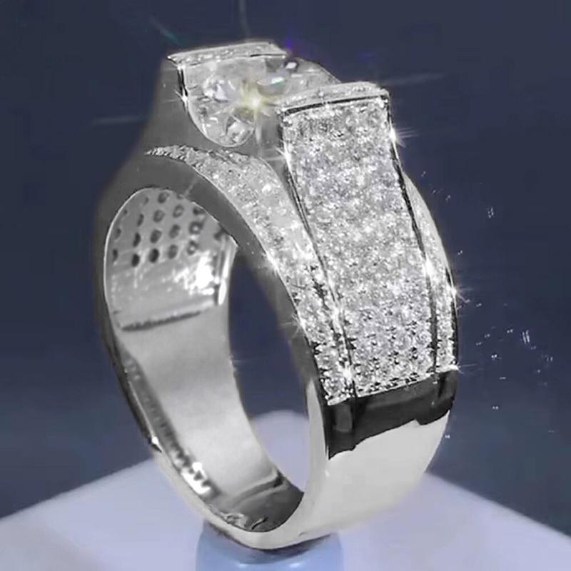 Xiaomi Huitan Women Ring Silver Color Luxury Party Wedding Gorgeous Accessories Inlaid Sparkling CZ Charming Engagement Lady Jewelry