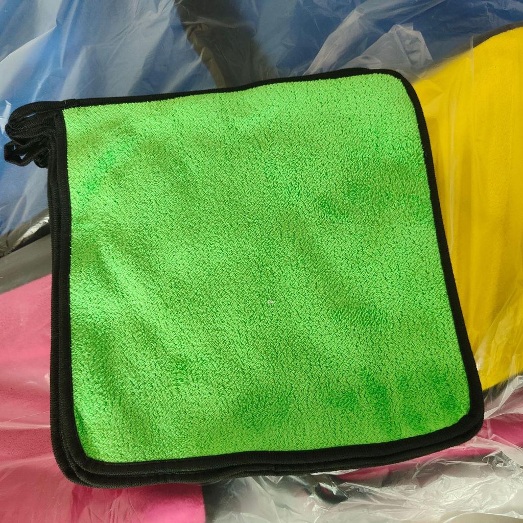 Двустороннее полотенце для чистки автомобиля - Впитывающий коралловый флис, Утолщенное для сушки