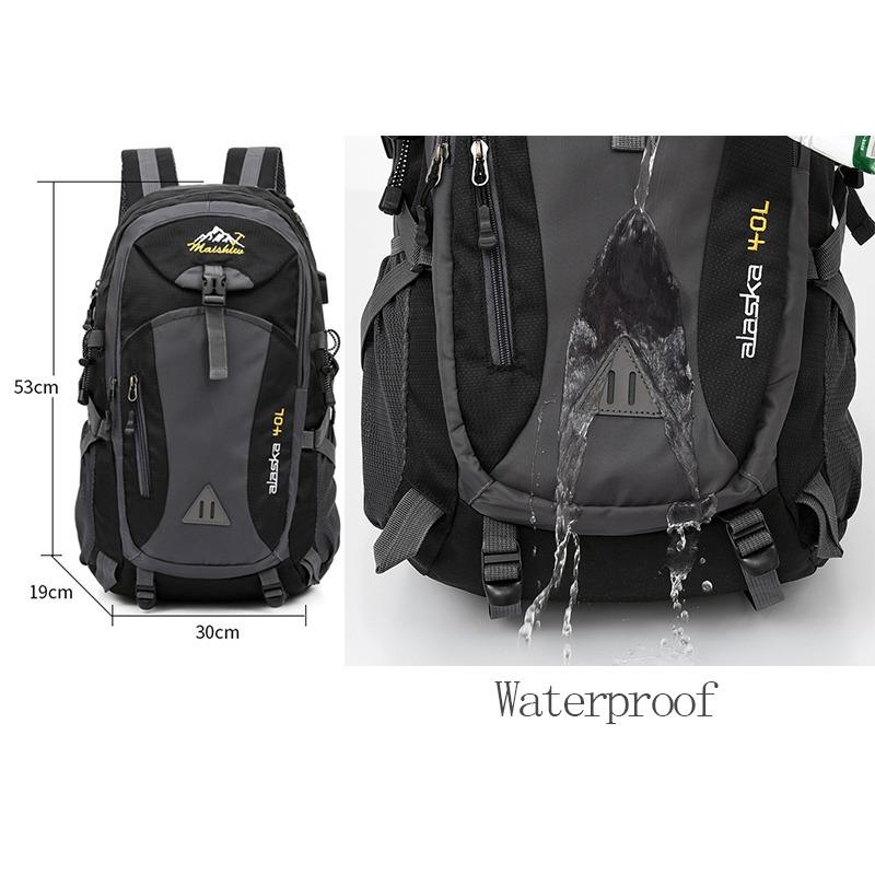 40L Unisex Waterproof Men Backpack Travel Pack Sports Bag Pack Outdoor Hiking Climbing Camping Backpack for Male KTY